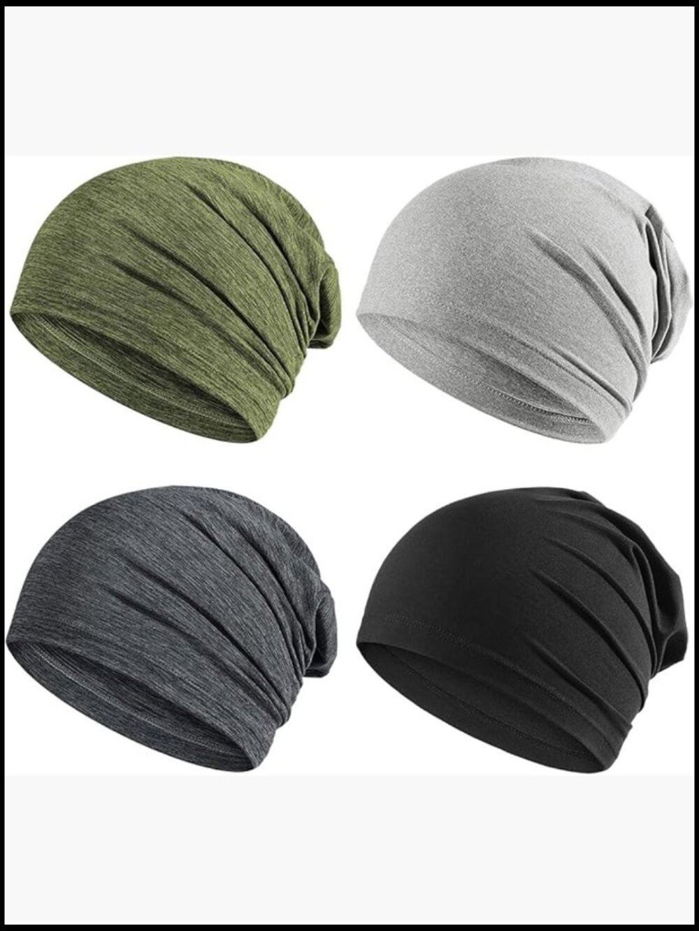 4 Pack Breathable Cooling Skull Caps Quick Dry Beanie Running Hat Unisex
